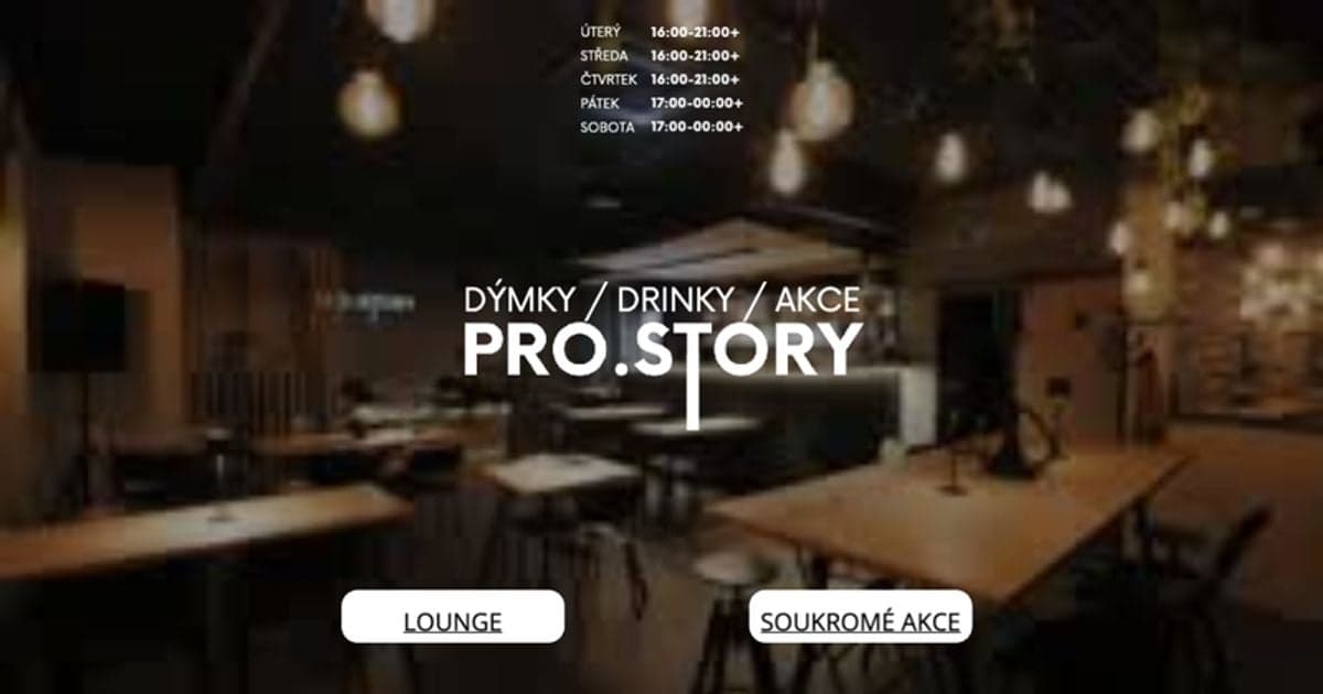 PRO.STORY Bar a Lounge s vodní dýmkou Ústí