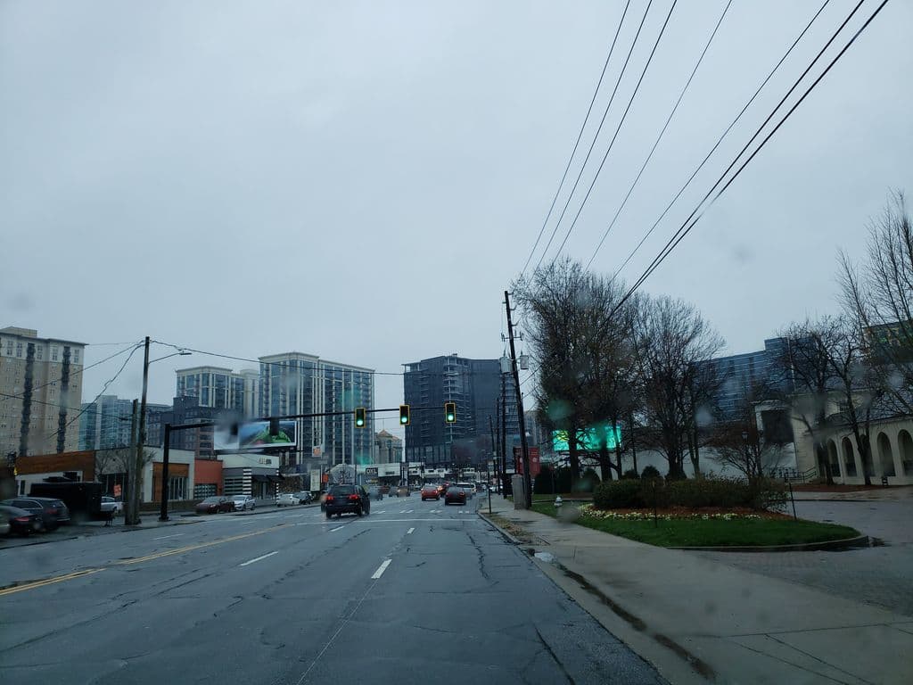 Street view near Red Martini Restaurant and Lounge
